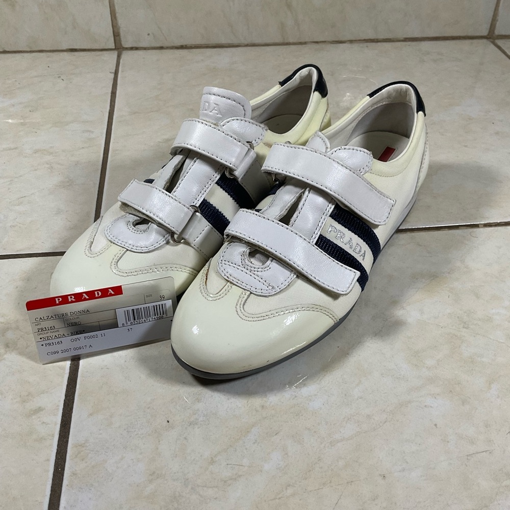 PRADA American Cup Sneakers With Velcro Straps Size 7